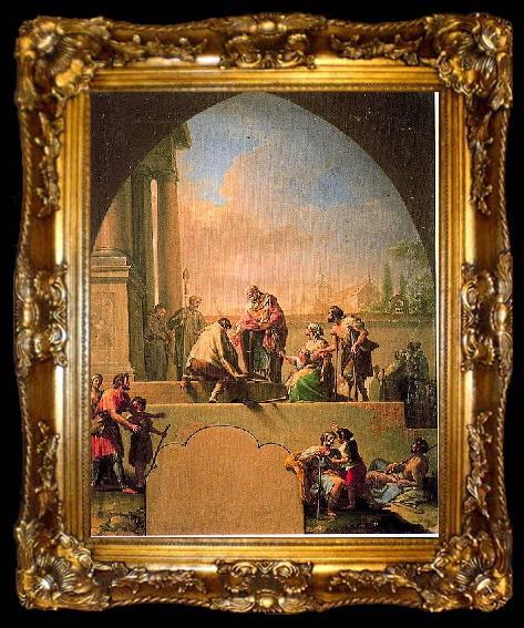 framed  Francisco Bayeu Charity of Saint Elladius of Toledo, ta009-2